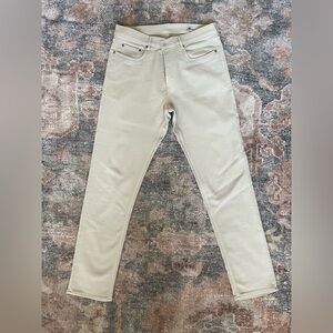 Faherty Men's Cream Slim Jeans